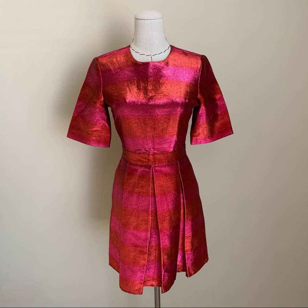 Markus Lupfer Metallic Stripe Party Fun Dress